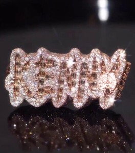 Iced Out 925 Sterling Silver VVS Moissanite Diamond Luxury Elegant Hip Hop <b>Statement</b> <b>Ring</b> For Unisex Party wear - Product Image 1
