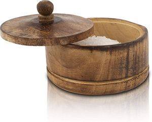 Pot à sucre en bois personnalisé pour mariage, récipient à sel et épices, bols pour la maison et la cuisine, pot à sucre en bois avec logo personnalisé - Product Image 4