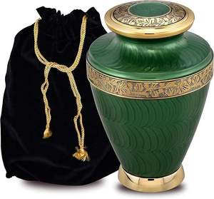 Luxury Natural Metal Funeral Urns Premium Finished Memorial Cremation <b>Container</b> for Adult Ashes Home Memorial Decor At Best Rate - Product Image 6