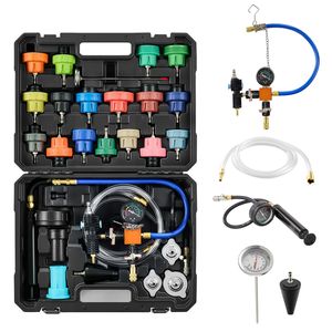 Kit Tester Pressione Liquido Refrigerante 47 Pezzi, Kit Riempimento Radiatore Sottovuoto con 3 Adattatori Metallici Universali per Strumenti di Ispezione Auto - Product Image 1
