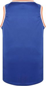 Maillot de sport sans manches bleu, col en V, en polyester, débardeur athlétique pour hommes et femmes, design en maille légère - Product Image 3