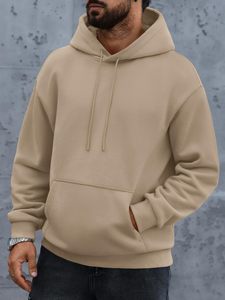 Sudadera con Capucha Personalizada para Hombre, Sudadera Lisa con Capucha, Sudadera de Forro Polar Grueso, Bolsillo Tipo Canguro, 100% Mezcla de Algodón, Corte Holgado - Product Image 3