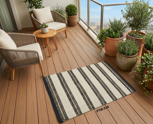 Floral Handmade Outdoor <b>Rug</b> Rectangle PTM-528 Non-Slip Flat Weave Modern Design Home & Picnic Use - Product Image 1