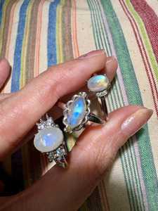 925 Sterling Silver Moonstone <b>Crystal</b> <b>Ring</b> Genuine Moonstone <b>Crystal</b> <b>Ring</b> Wholesale Price - Product Image 2