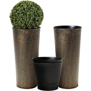 Jarrón de Metal Moderno para Piso con Diseño de Ondas Irregulares para Decoración de Interiores, Exhibición de Plantas, Macetas Decorativas de Jardín - Product Image 4