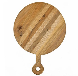 Planche à découper ronde avec poignée, surface lisse et épaisse, idéale pour couper, servir des pizzas et présenter élégamment en cuisine - Product Image 3