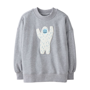 Sudadera Casual de Punto Francés para Niños, Cuello Redondo, Corte Holgado, Suave y Elástica, con Cuello Acanalado - Product Image 3