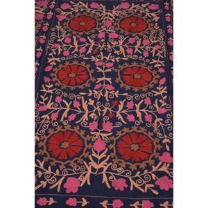 ผ้าห่มกันธาซูซานีวินเทจ ทำมือ ผ้าฝ้าย 100% ปักลายดอกไม้ เป็นมิตรกับสิ่งแวดล้อม ซักได้ สไตล์โบโฮ ผ้าคลุมเตียงอินเดีย - Product Image 3