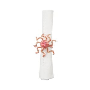 Servilletero de Lujo con Forma de Pulpo Rosa Náutico para Cenas Temáticas de Playa, Anillo para Servilletas con Cuentas de Criaturas Marinas - Product Image 5
