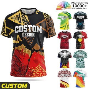 เสื้อยืดโพลีเอสเตอร์ลายชนเผ่าพื้นเมืองออสเตรเลีย นิวซีแลนด์ ปาปัวนิวกินี แขนสั้น พิมพ์ลายแบบซับลิเมชั่น เสื้อยืดผู้ชาย เสื้อโพลีนีเซียน - Product Image 1