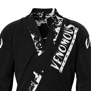 ชุดยิวยิตสูบราซิลเลี่ยน Venomous Black Thunder BJJ Gi พรีเมียม ผ้าเพิร์ลวีฟ ระบายอากาศได้ดี น้ำหนักเบา แห้งเร็ว ผ้าฝ้าย 100% 450 กรัม - Product Image 4