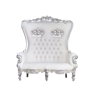 Fabrication en Indonésie Chaises royales à double trône de luxe Chaises trône classiques Prix de gros pour mariage et salon - Product Image 3