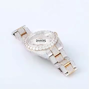 Montre Chronographe Homme de Luxe Vintage Hip-Hop à Mouvement Quartz en Alliage, Diamant Moissanite VVS, 48mm 20mm, avec Date - Product Image 2