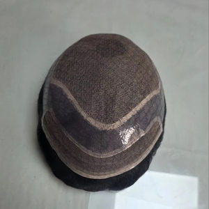 Taz Hair BD Peluca de Cabello Humano con Encaje Frontal para Hombres, Cabello Remy Indio, Ondas de Agua, con Parches Centrales - Product Image 5