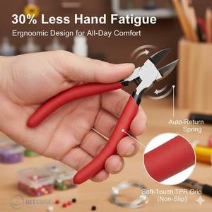 Mini Stainless Steel Jewelry <b>Pliers</b> <b>Set</b> 5 Inch Needle Nose <b>Pliers</b> 14AWG Flush Wire Cutter Zip Tie Sprue Nippers 2Pc Kit - Product Image 4