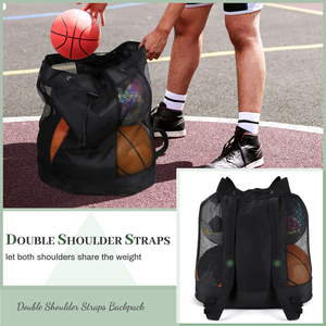 Sac de transport professionnel pour ballon de basketball, support robuste pour ballon de football avec bandoulière, organisateur durable pour équipement sportif d'extérieur - Product Image 4