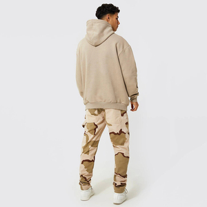 Sweat à capuche décontracté surdimensionné pour homme, imprimé brodé, tissu français, style hip-hop streetwear, 100 % coton - Product Image 4