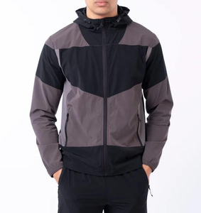 Ensemble survêtement homme en nylon coupe-vent personnalisé, veste et pantalon de jogging, couleurs contrastées, léger - Product Image 2