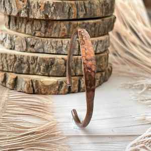 Bracelet en cuivre torsadé rond de haute qualité, fait main, en cuivre pur massif, bracelet manchette, prix de gros - Product Image 5