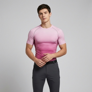 Custom Men Compression Half Sleeve Shirt Athletic Fit Quick Dry Gym Training Sports Performance Base Layer Top Wear - Product Image 1