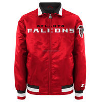 Ventes en gros de vestes bomber en satin de haute qualité, mode tendance, unisexes, personnalisables, vestes de baseball varsity, col montant, logo sur le devant