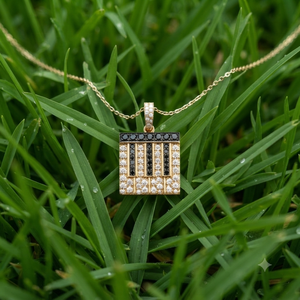 Trendy 10K <b>Solid</b> <b>Gold</b> Natural Diamond Custom Iced Music Lover Piano Fine <b>Pendant</b> Charms Musical Instrument Necklace Jewelry Gift - Product Image 6