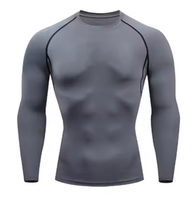 Camiseta de Compresión de Manga Larga para Hombre, Protección UV, Secado Rápido, para Natación, Surf, Buceo, Ropa de Playa, Logotipo Personalizado, Venta al Por Mayor - Product Image 1