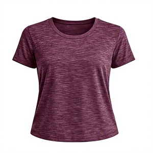 Wholesale OEM <b>Women</b> Tank <b>Top</b> Crew Neck Short Sleeve Loose Fit Solid Color Athletic Casual Wear Front Quick Dry Workout vest - Product Image 6