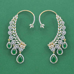 Compre Pendientes de Circonita Cúbica para Mujer de Kanhai Jewels, Hechos a Mano, Calidad de Exportación, con Baño de Dos Tonos - Product Image 3