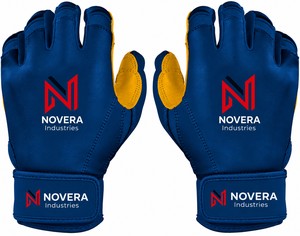 Guantes de Bateo de Béisbol NOVERA INDUSTRIES de Cuero Genuino, Ligeros y de Secado Rápido para Niños, Mano Derecha/Izquierda, Cierre de Gancho y Bucle - Product Image 3