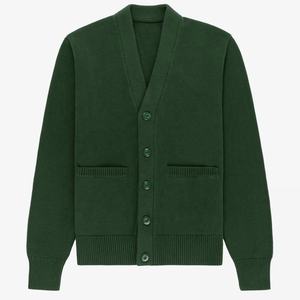 Nouveau cardigan décontracté en maille à col en V avec logo personnalisé sur le devant pour femme, collection automne-hiver, manches longues, couleur unie - Product Image 5