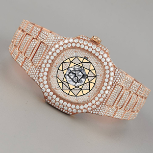 Custom Icedout Luxury Men's Analog Quartz <b>Watch</b> <b>Case</b> Stainless Steel Band Sapphire Crystal Moissanite Dial 46mm Buckle - Product Image 2