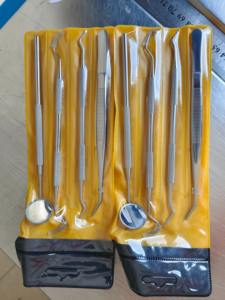 Espátula, Sonda con mango de espejo/Pinzas/Cuchara quirúrgica, Kit de 4 piezas para Cuidado Bucal Dental, Higiene, Examen, Raspador de Dientes, Espejo Bucal - Product Image 4