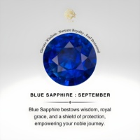 Pendentif en or 14 carats de 2,63 grammes avec saphir bleu naturel taille cœur de 0,2 ct, design ruban, et diamant taille rond de 0,01 ct, bijou fait main