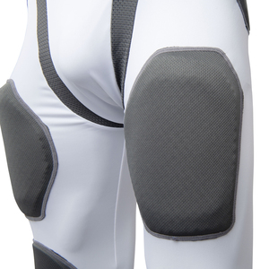 Pantalones de Práctica de Fútbol para Hombre y Jóvenes al por Mayor con Cinturón de Compresión de 7 Almohadillas, Material de Poliéster Blanco/Negro, Logotipo Personalizable - Product Image 5