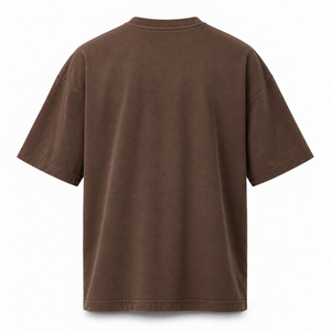 เสื้อยืดโอเวอร์ไซส์สไตล์เกาหลีสำหรับผู้ชาย ผ้าคอตตอนย้อมสีพรีเมียม 270 GSM ทรงดรอปไหล่ สตรีทแวร์ - Product Image 5