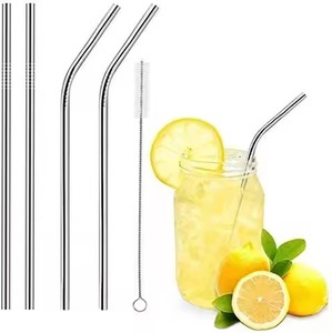 Elegant Stainless Steel <b>Drinking</b> <b>Straws</b> Metal Beverage Accessories <b>for</b> Contemporary Dining - Product Image 2