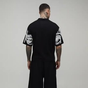 Chemise de golf pour homme en polyester respirant, extensible dans quatre directions, à séchage rapide, antibactérienne, surdimensionnée, logo personnalisable OEM - Product Image 2