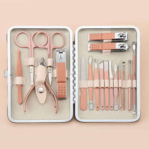 Ensemble de manucure et pédicure multifonction portable de luxe en acier inoxydable, 18 pièces, par ANAAIF ENTERPRISES - Product Image 4
