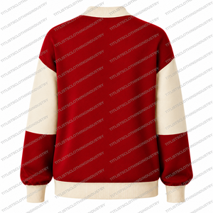 Ajoutez vos pulls personnalisés de haute qualité à col en V pour les logos des sororités/fraternités/écoles/collèges/universités, cardigans tricotés - Product Image 2