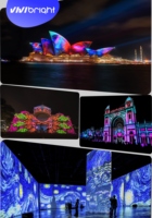VIVIBRIGHT Projecteur GT9000 32000 ANSI Projecteur Laser Planétariums Dôme Projection Cartographie Centres d'apprentissage scientifique immersifs