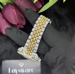 Reloj Mecánico Automático de Lujo en Acero Inoxidable con Esfera Analógica, Cristal y Correa de 20 mm, Estilo Hip Hop con Moissanita VVS - Product Image 3