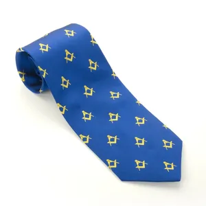 Corbata Masónica Negra 100% Seda de Alta Calidad Hecha a Medida, Regalia Masónica Nueva 2026, Corbatas Personalizadas para Hombre - Product Image 6