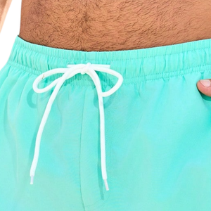 <b>Mens</b> Quick Dry Mid Waist Solid Swim Shorts Lightweight Beach Shorts Elastic Drawstring Casual Summer Swimming <b>Trunks</b> Pockets - Product Image 5