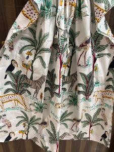 Women Cotton Floral Maxi <b>Kaftan</b> Dress Batwing Sleeves V-neck Jungle Animal <b>Beach</b> Cover up Boho Resort Wear Kimono Tunic Summer - Product Image 4