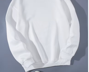 Sudadera de Cuello Redondo Extra Grande Estilo Vintage Minimalista para Mujer, Marca Hardihood International, Color Beige con Estampado Geométrico, Manga Larga, Tejida - Product Image 2