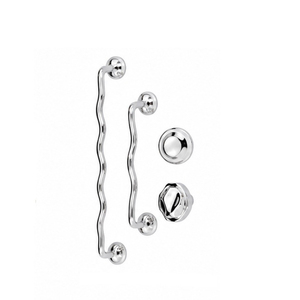 Ensemble de poignées et boutons de meuble en fer noir, forme barre, design industriel pour meubles de cuisine, finition durable - Product Image 6