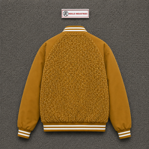 LUXURY GOLD <b>ZIP</b> <b>UP</b> <b>JACKET</b> FOR MEN PREMIUM STYLE FASHIONABLE Casual Style Polyester Cotton Blend Autumn Wear Turn-down Collar Reg - Product Image 6