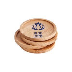 Sous-verres en bois de qualité supérieure, très demandés |   Sous-verre en bois massif écologique pour verre à vin - Product Image 1