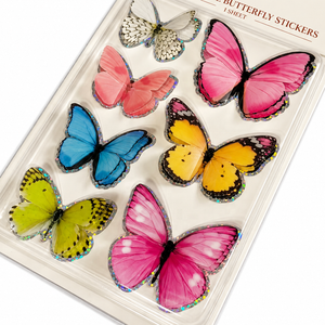 Pegatinas de Mariposas Dimensionales 3D, Pegatinas Decorativas para Decoupage, Borde Holográfico de Colores para Álbumes de Recortes, Tarjetas y Cajas de Regalo - Product Image 3